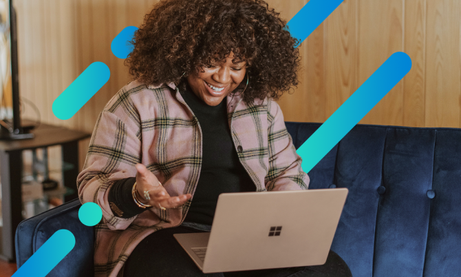 woman video call high speed connection