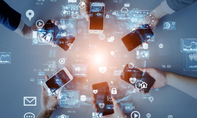 People using mobile phones