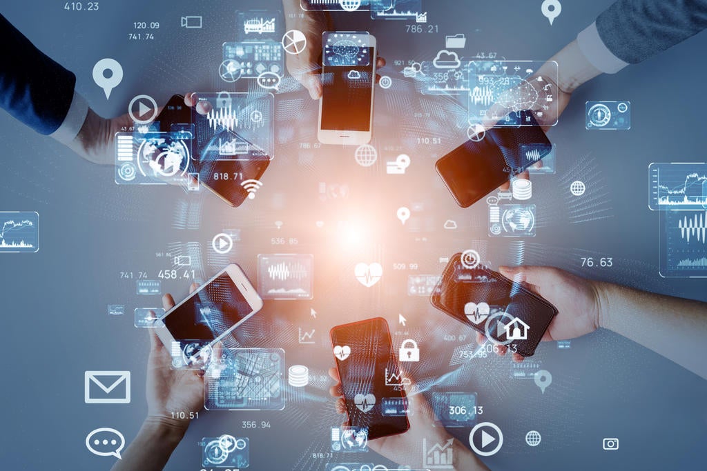 People using mobile phones